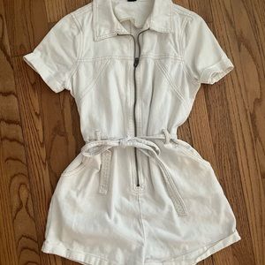 Wild Fable white denim romper